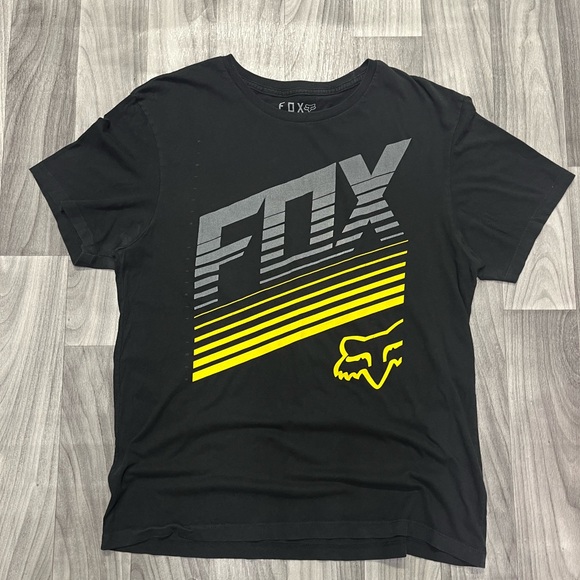 Fox Men's Black and Yellow Graphic Tee - Picture 1 of 5